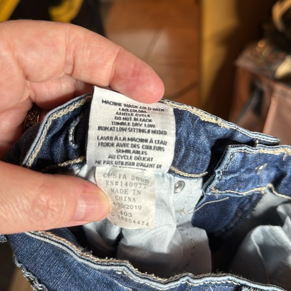 Hudson Jeans Dark Blue Distressed Skinny Jeans Size 10 - Picture 14 of 14